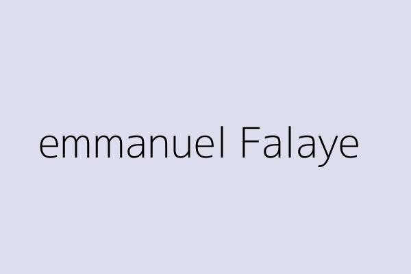 emmanuel Falaye